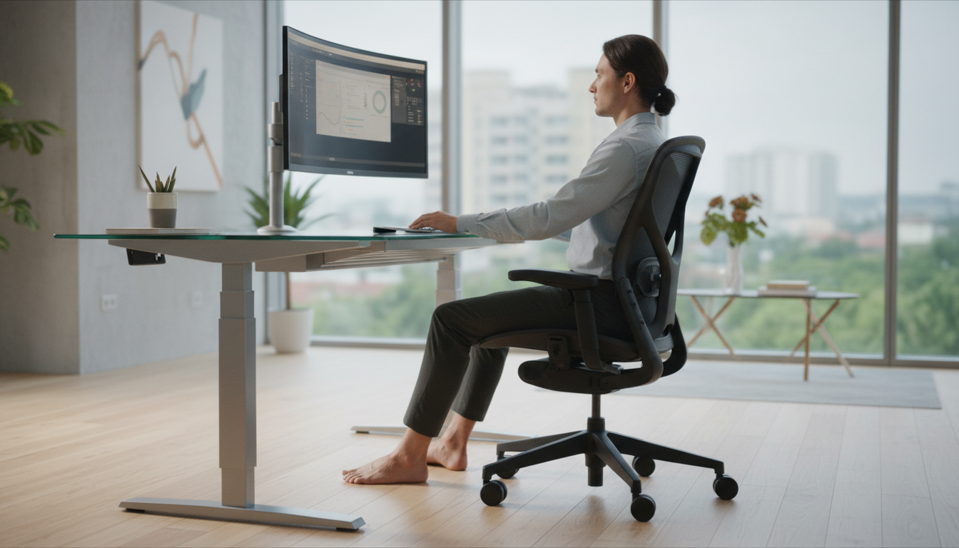 Jak prawidłowo ustawić biurko i fotel aby maksymalnie odciążyć lędźwia?